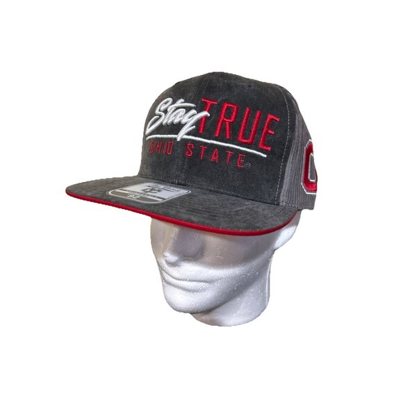 NEW OSU Ohio State Buckeyes Colosseum Corduroy Flat Bill Snapback Cap Hat Adult - Picture 1 of 9